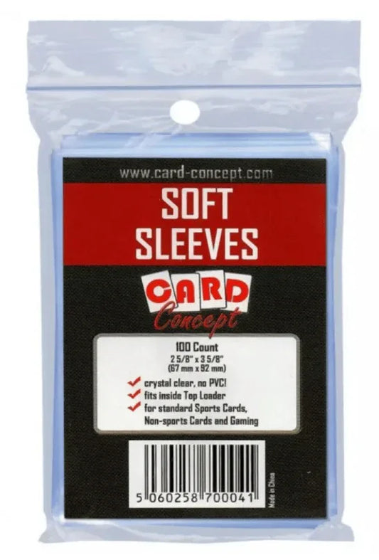 Barely Sensible Collectables Soft Sleeves Single Card Holder Soft Sleeves (Penny Sleeves) - 100 Sleeves