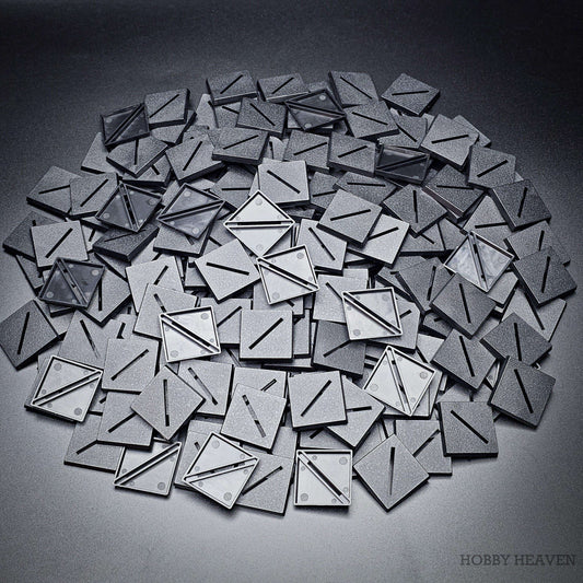 Base 30mm Square Diagonal Slotted Plastic Bases
