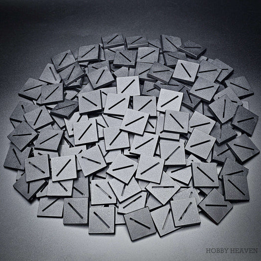 Base 30mm Square Diagonal Slotted Plastic Bases