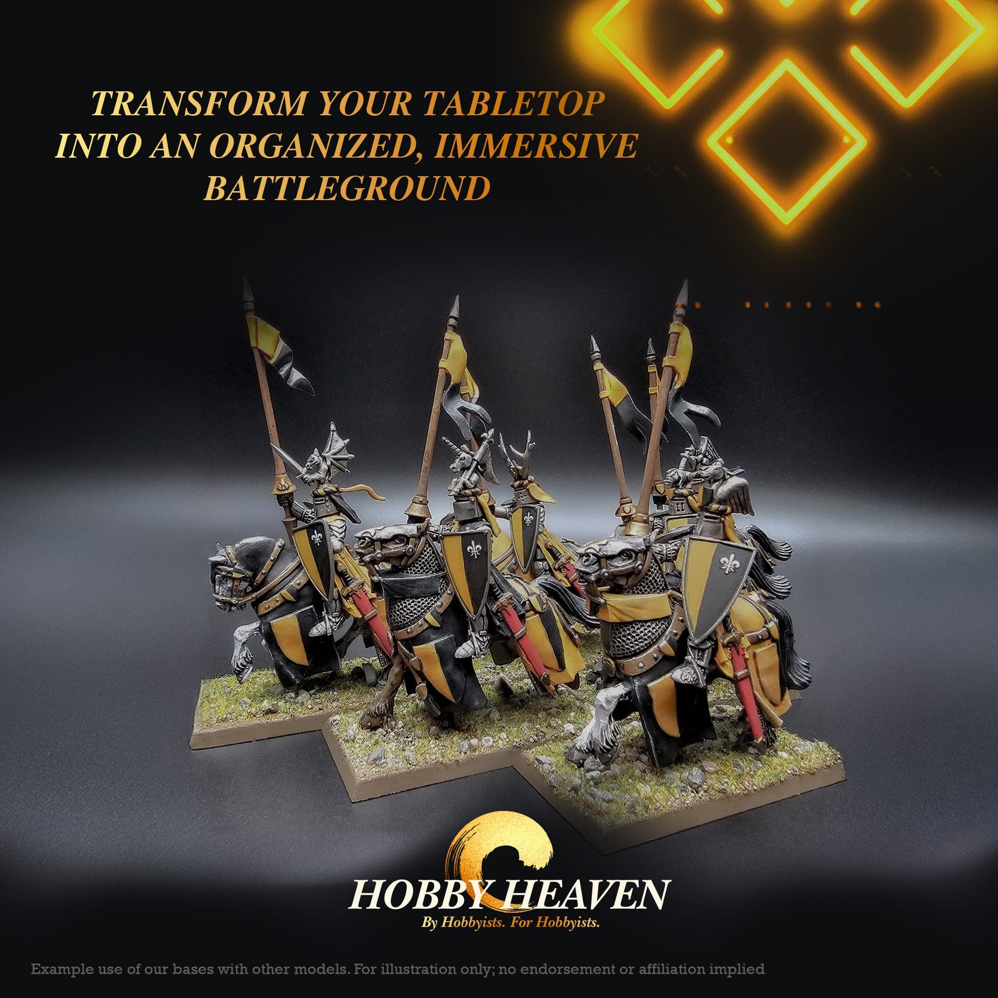 Base 60x30mm Rectangle Bases for Tabletop Games | Premium Wargaming Cavalry Bases