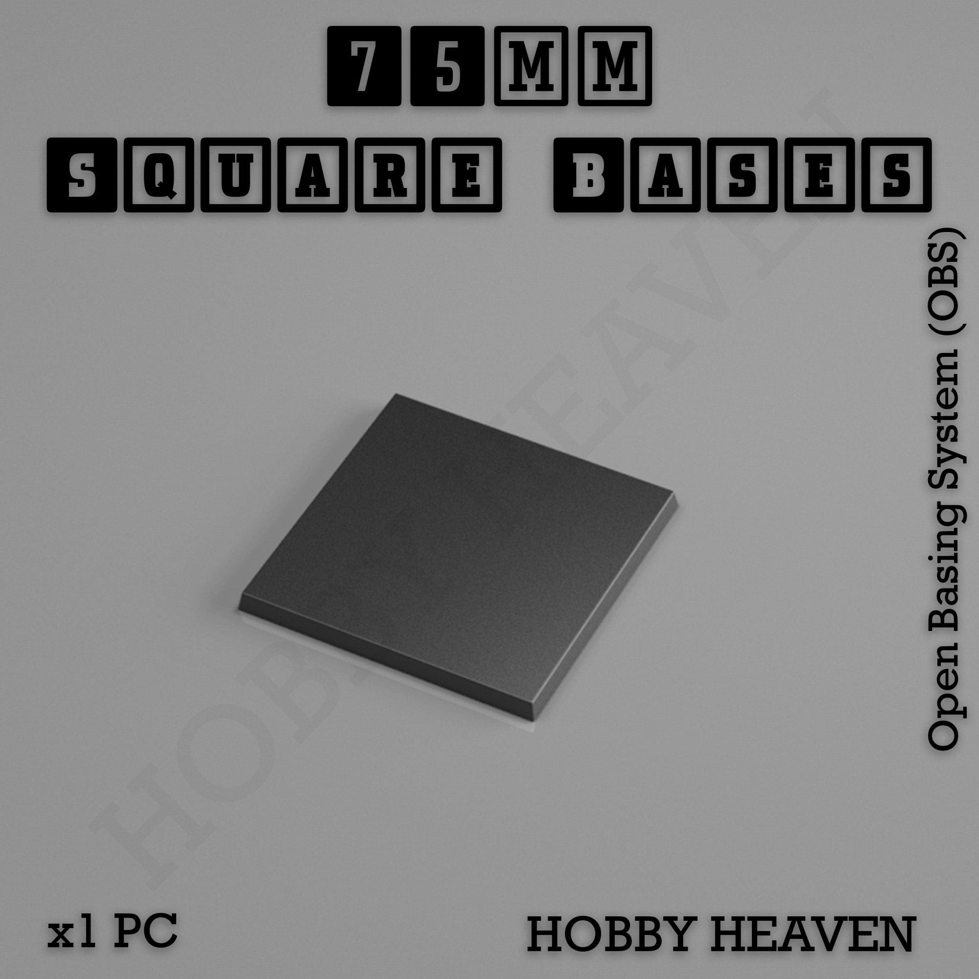 Base 75mm Square Textured Bases 3d Printed
