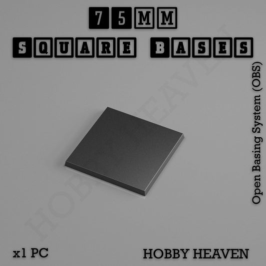Base 75mm Square Textured Bases 3d Printed