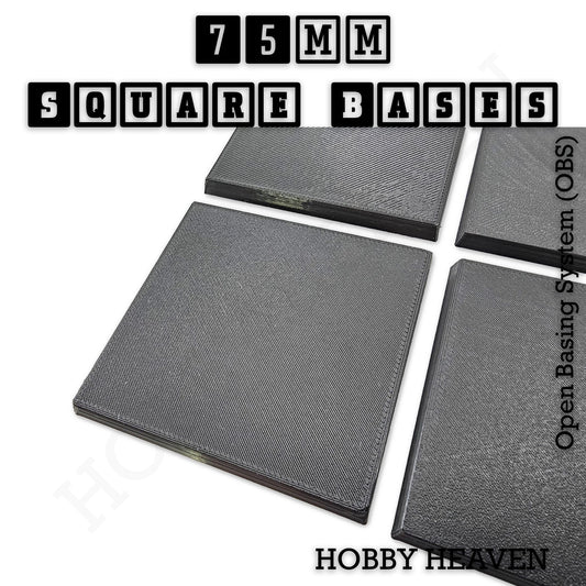 Base 75mm Square Textured Bases 3d Printed