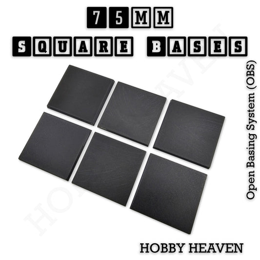 Base 75mm Square Textured Bases 3d Printed