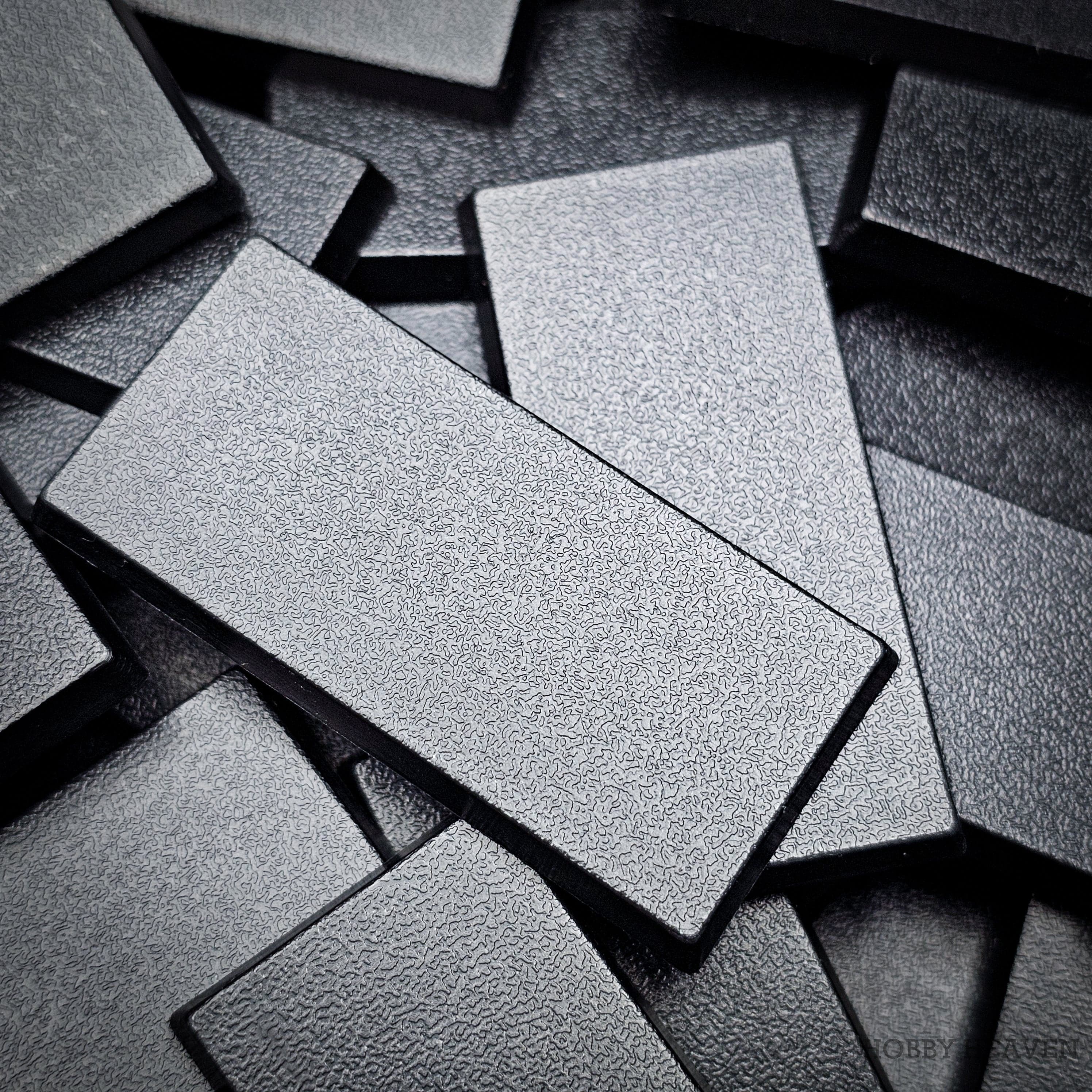 Base 50x25mm Rectangular Plain Plastic Bases