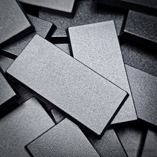 Base 50x25mm Rectangular Plain Plastic Bases