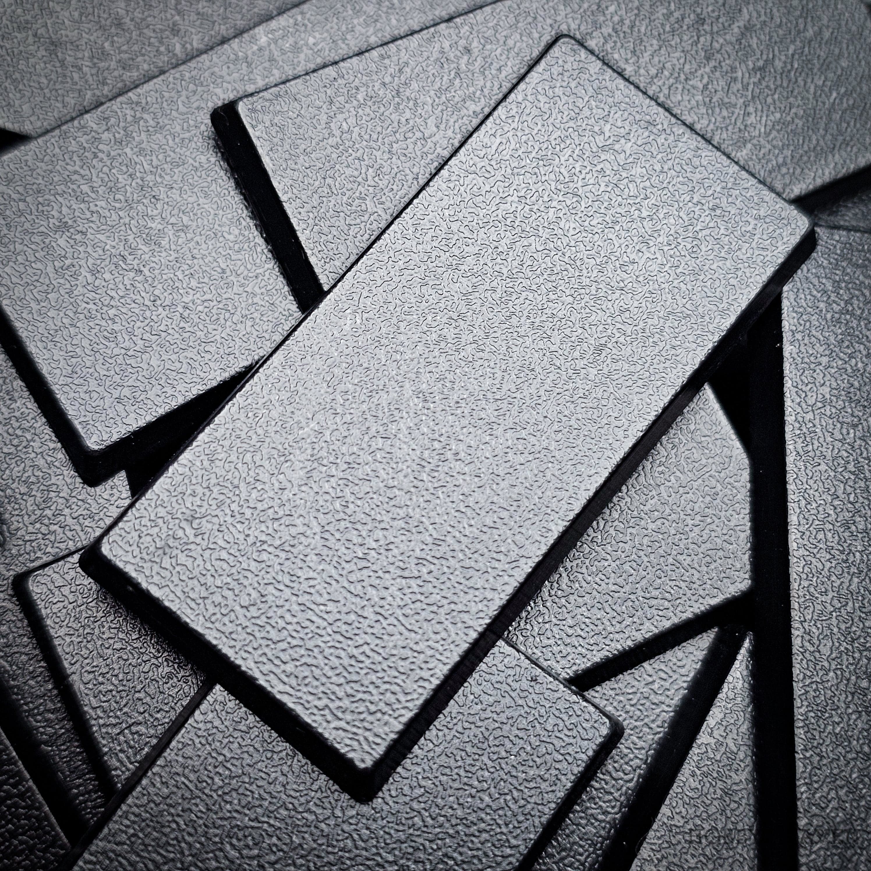 Base 50x25mm Rectangular Plain Plastic Bases