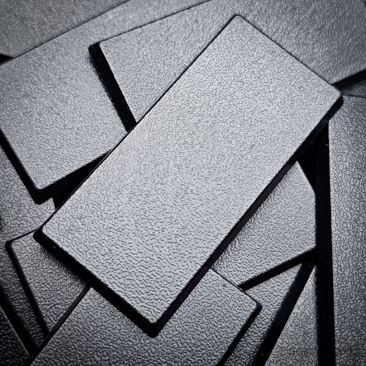 Base 50x25mm Rectangular Plain Plastic Bases