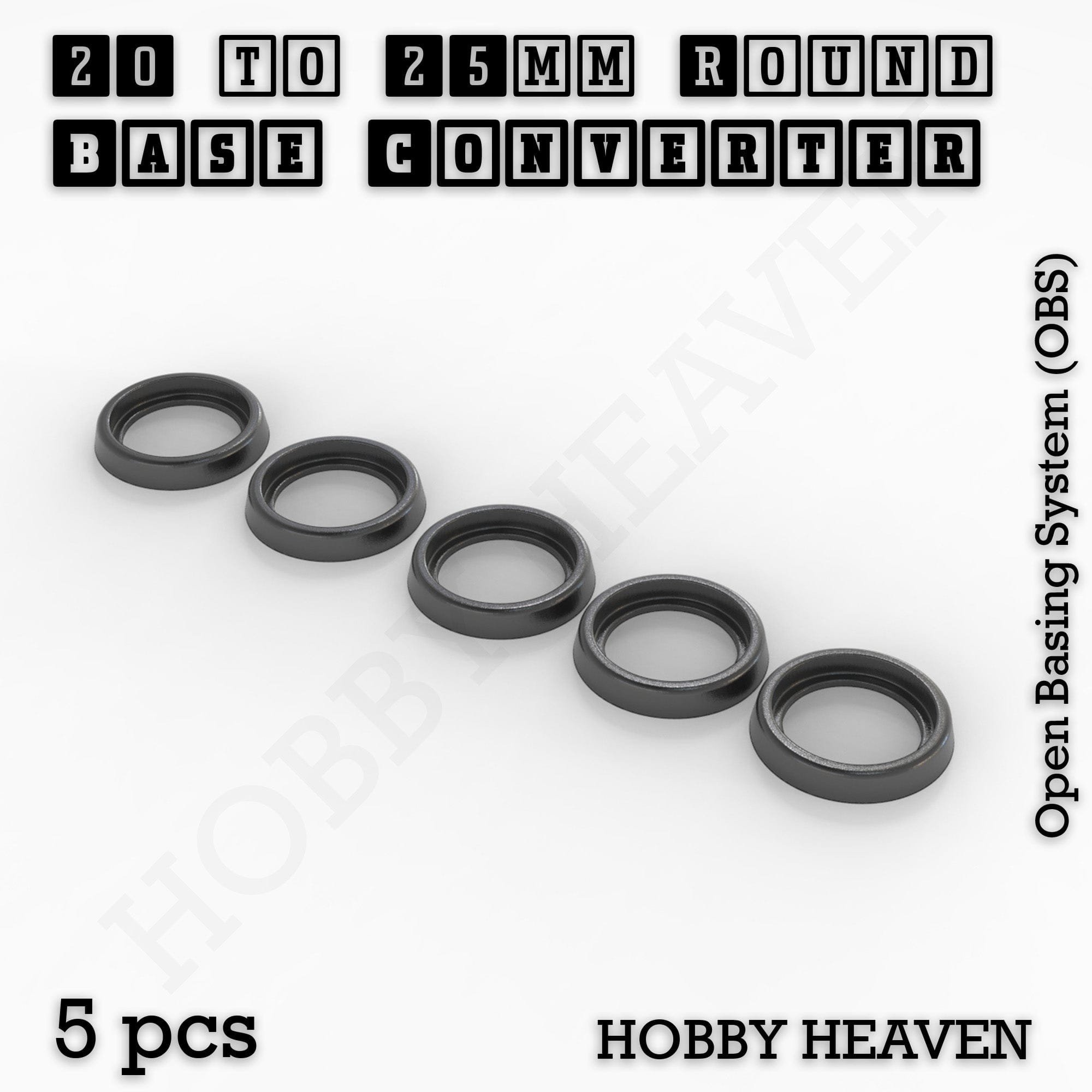 Base Round Bases Size Converters Round to Round 3d Print Full Range