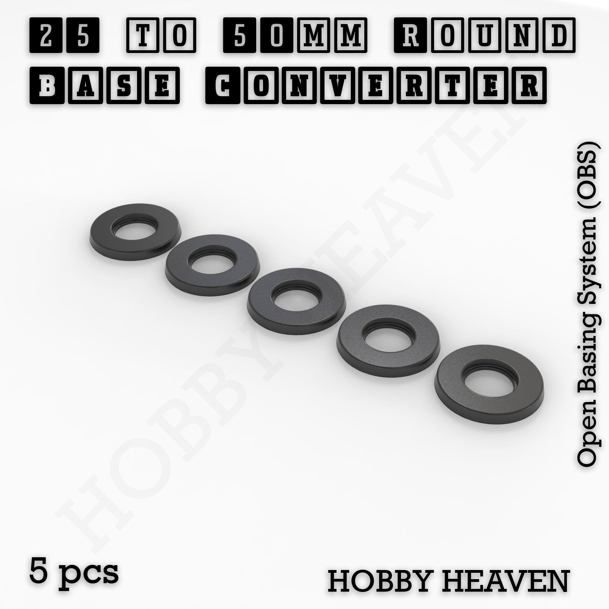 Base Round Bases Size Converters Round to Round 3d Print Full Range