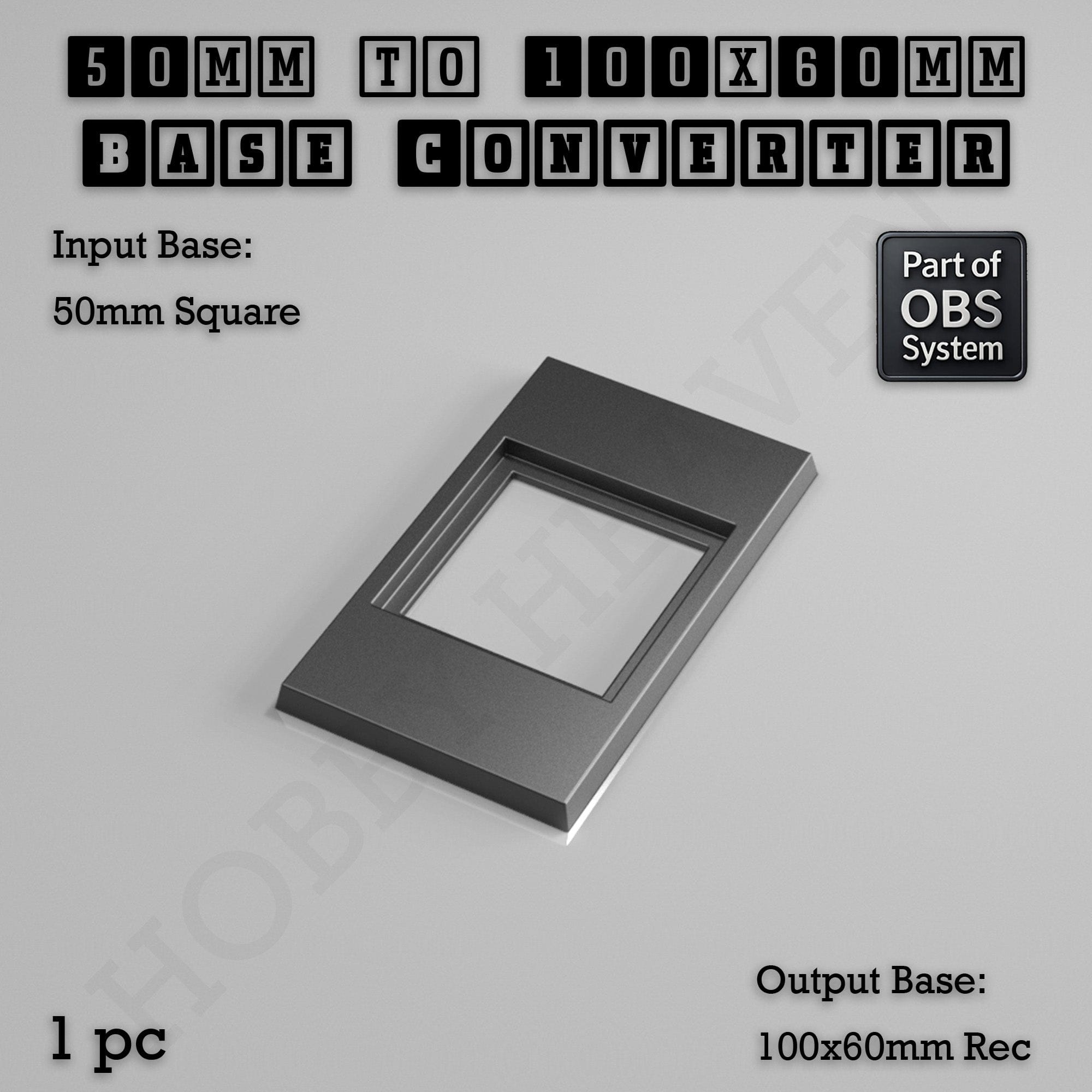 Base Square to Rectangle Bases Size Converters 3d Print Full Range