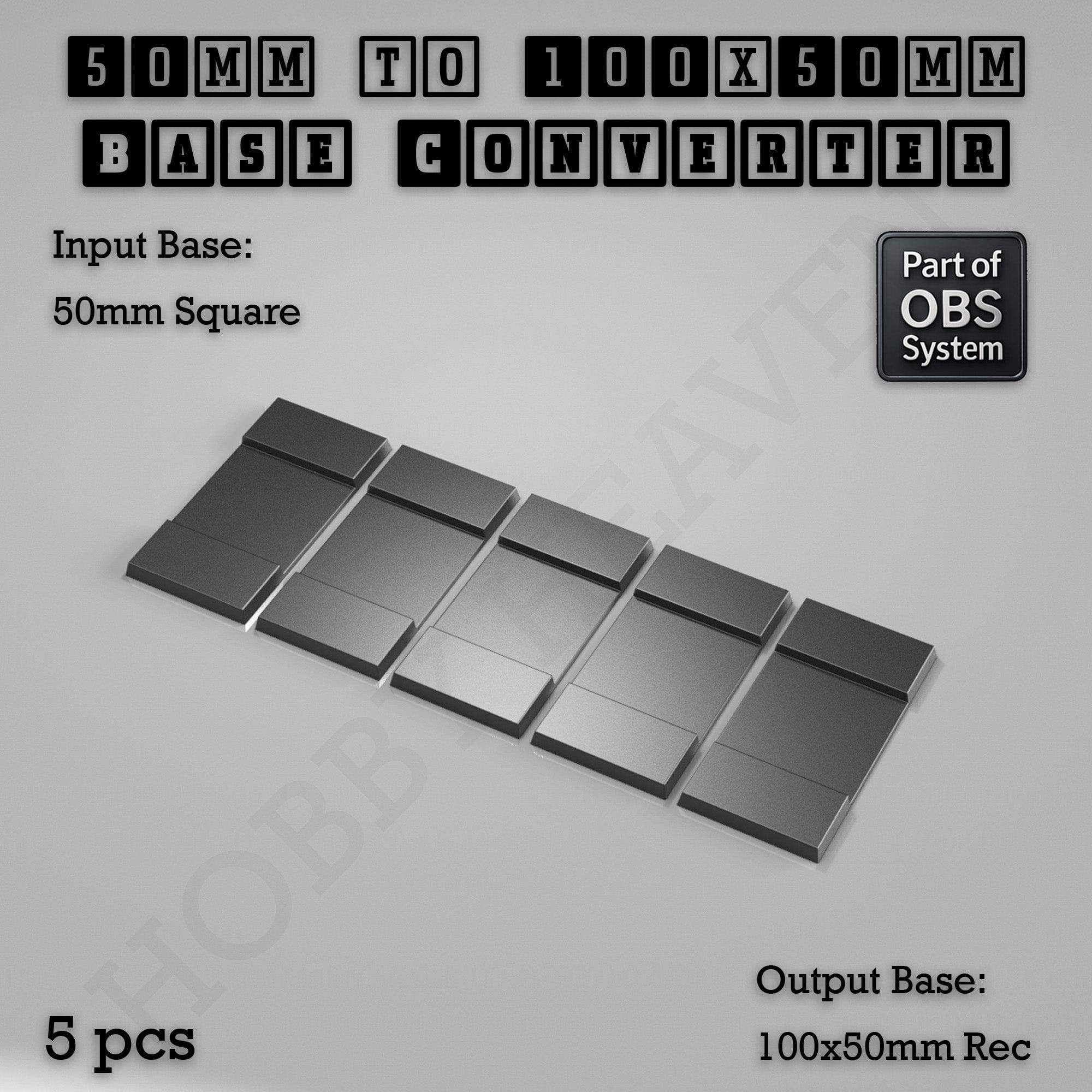 Base Square to Rectangle Bases Size Converters 3d Print Full Range