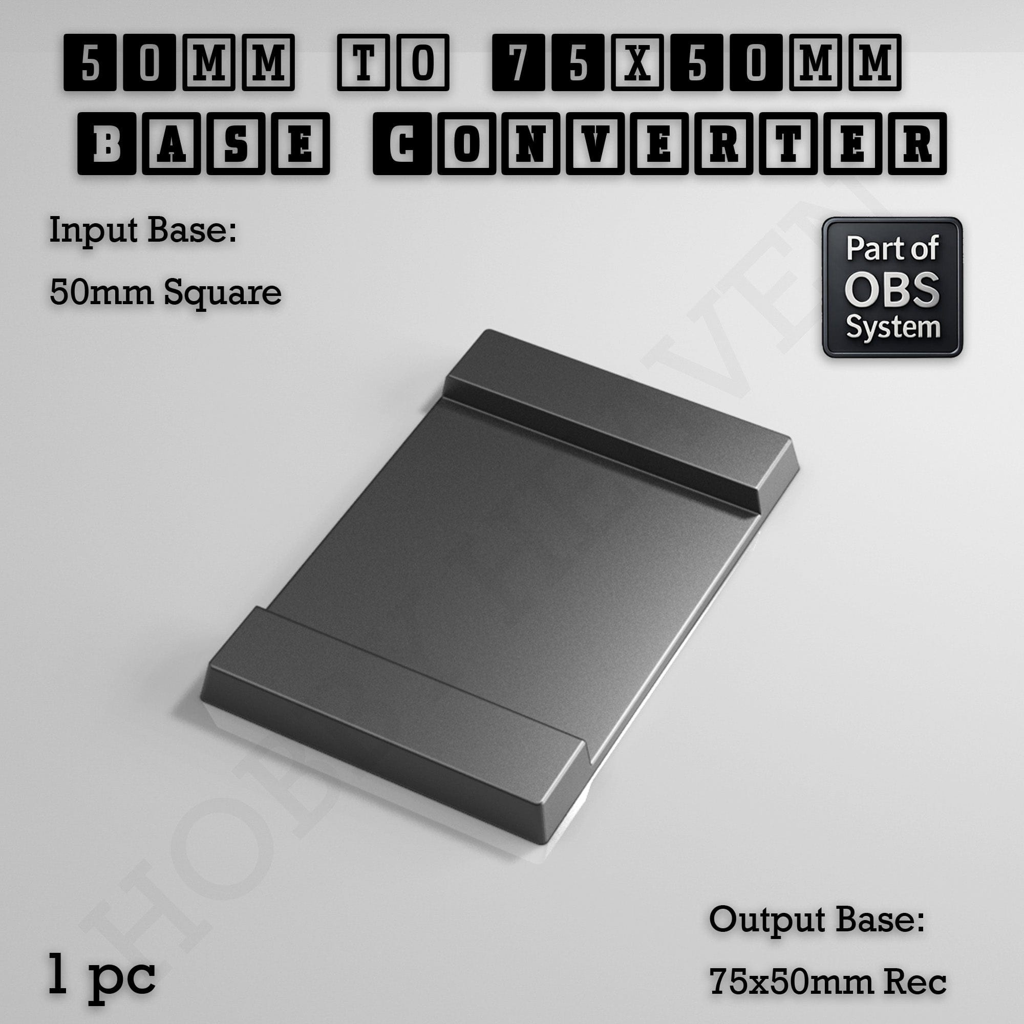Base Square to Rectangle Bases Size Converters 3d Print Full Range