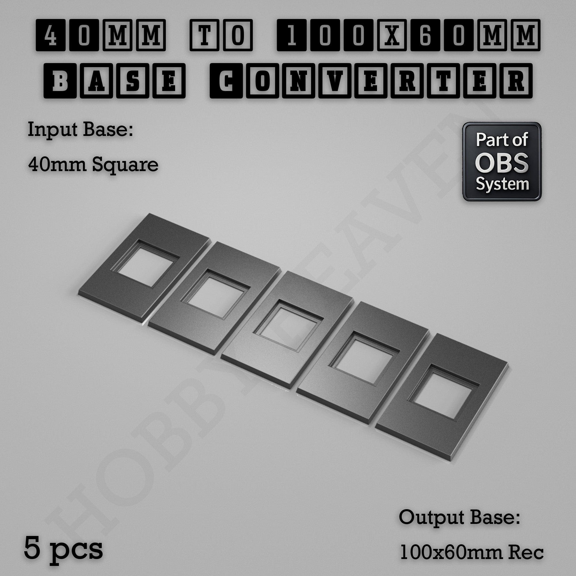 Base Square to Rectangle Bases Size Converters 3d Print Full Range