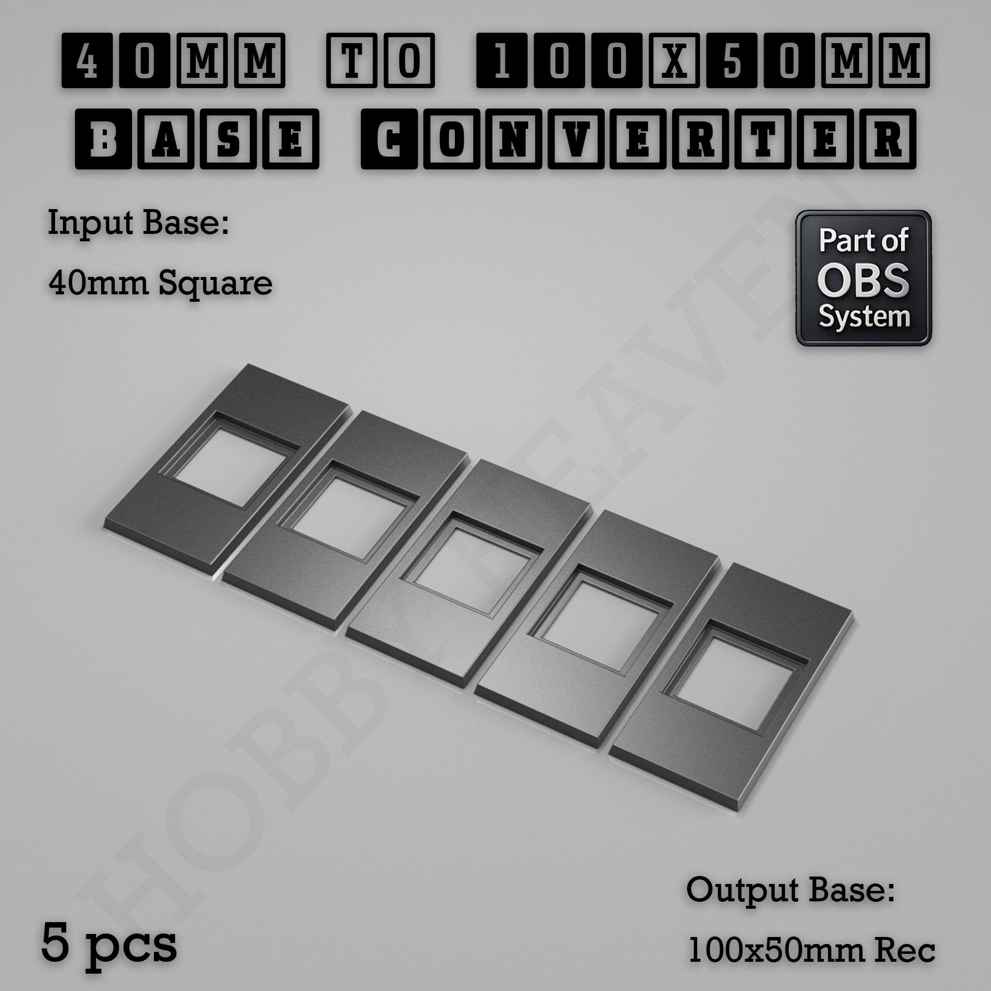 Base Square to Rectangle Bases Size Converters 3d Print Full Range