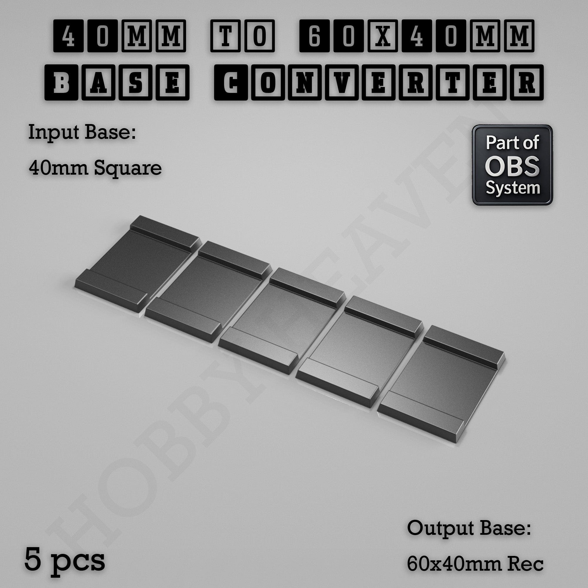 Base Square to Rectangle Bases Size Converters 3d Print Full Range