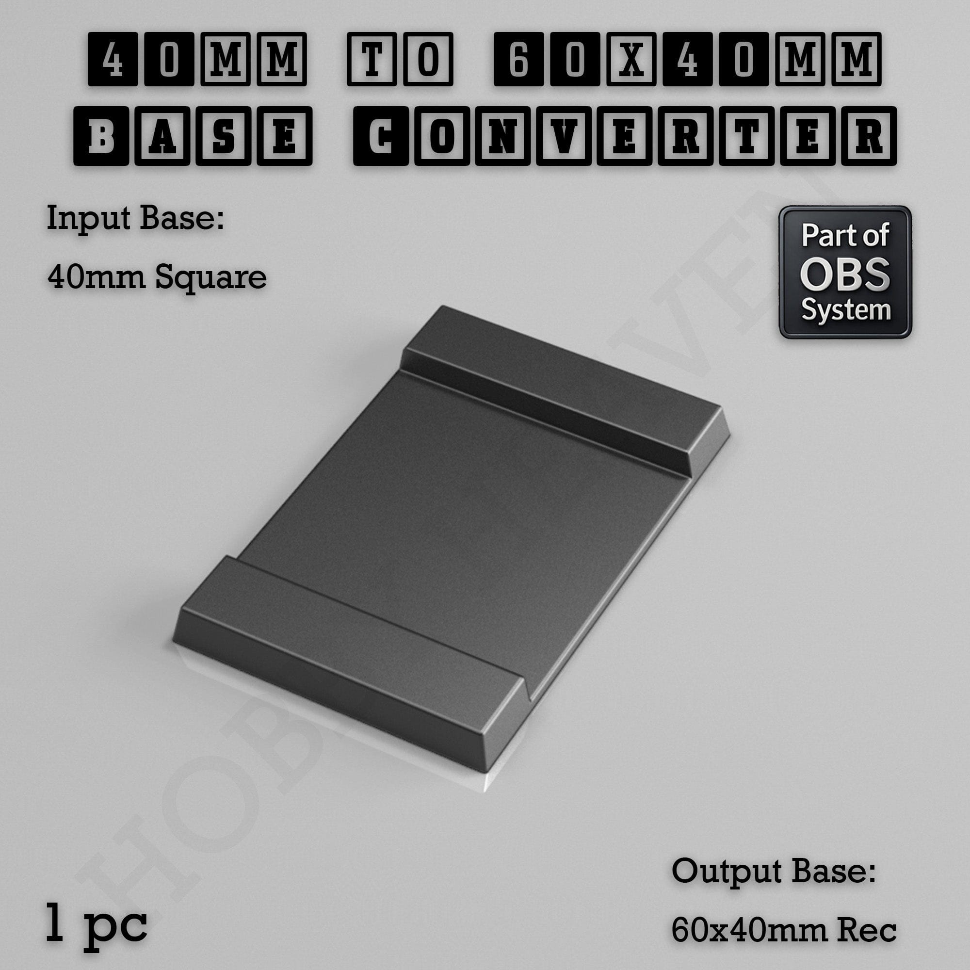 Base Square to Rectangle Bases Size Converters 3d Print Full Range