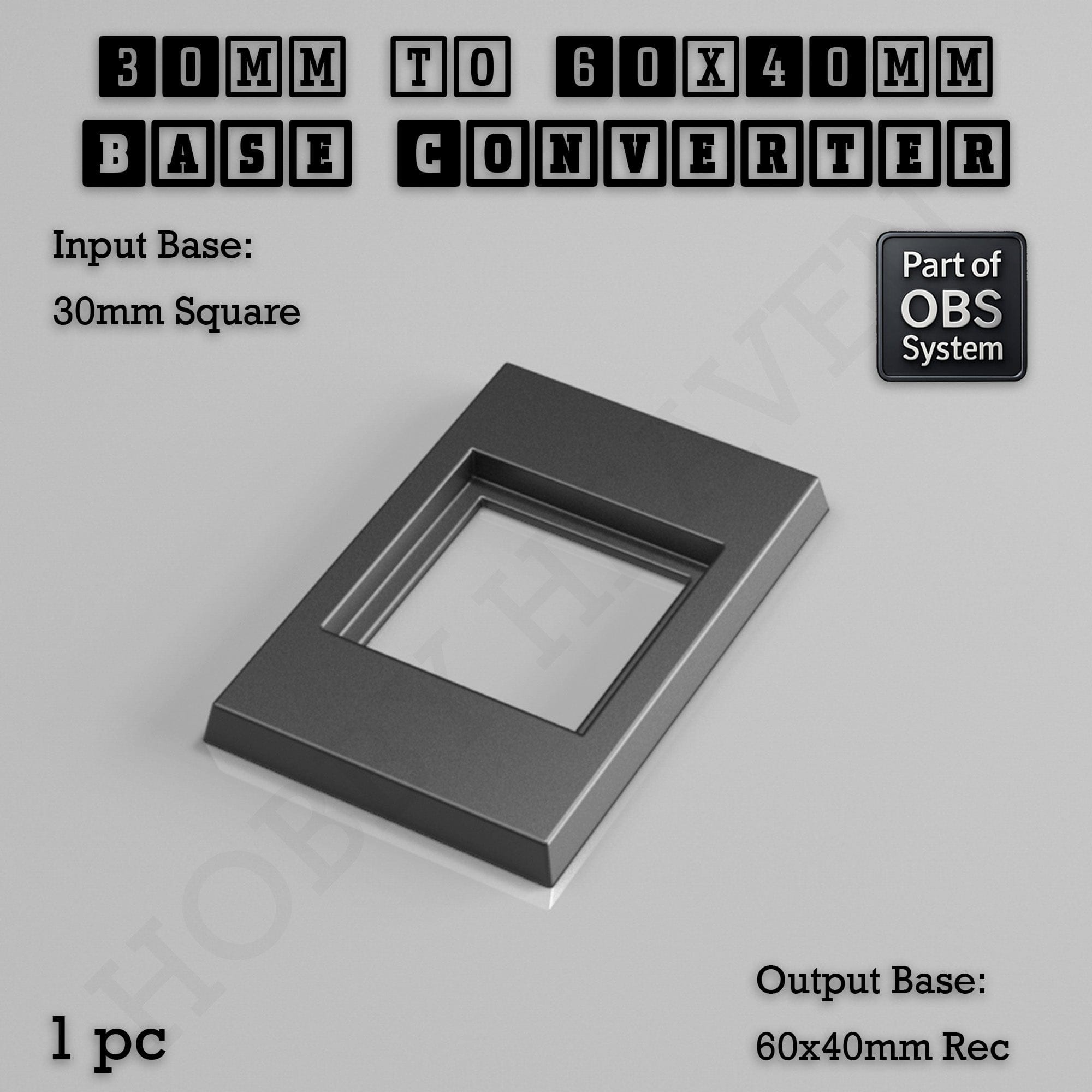 Base Square to Rectangle Bases Size Converters 3d Print Full Range