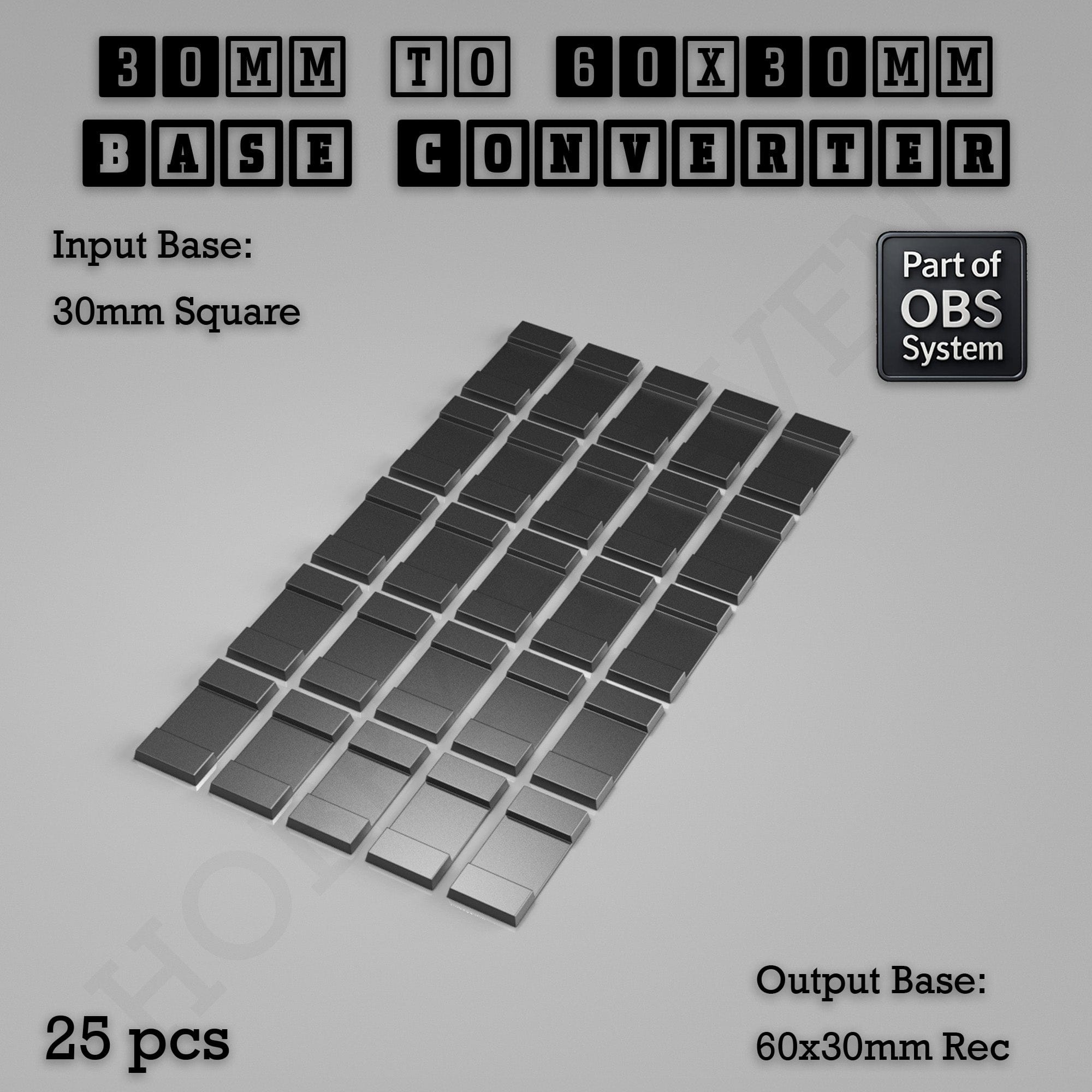 Base Square to Rectangle Bases Size Converters 3d Print Full Range