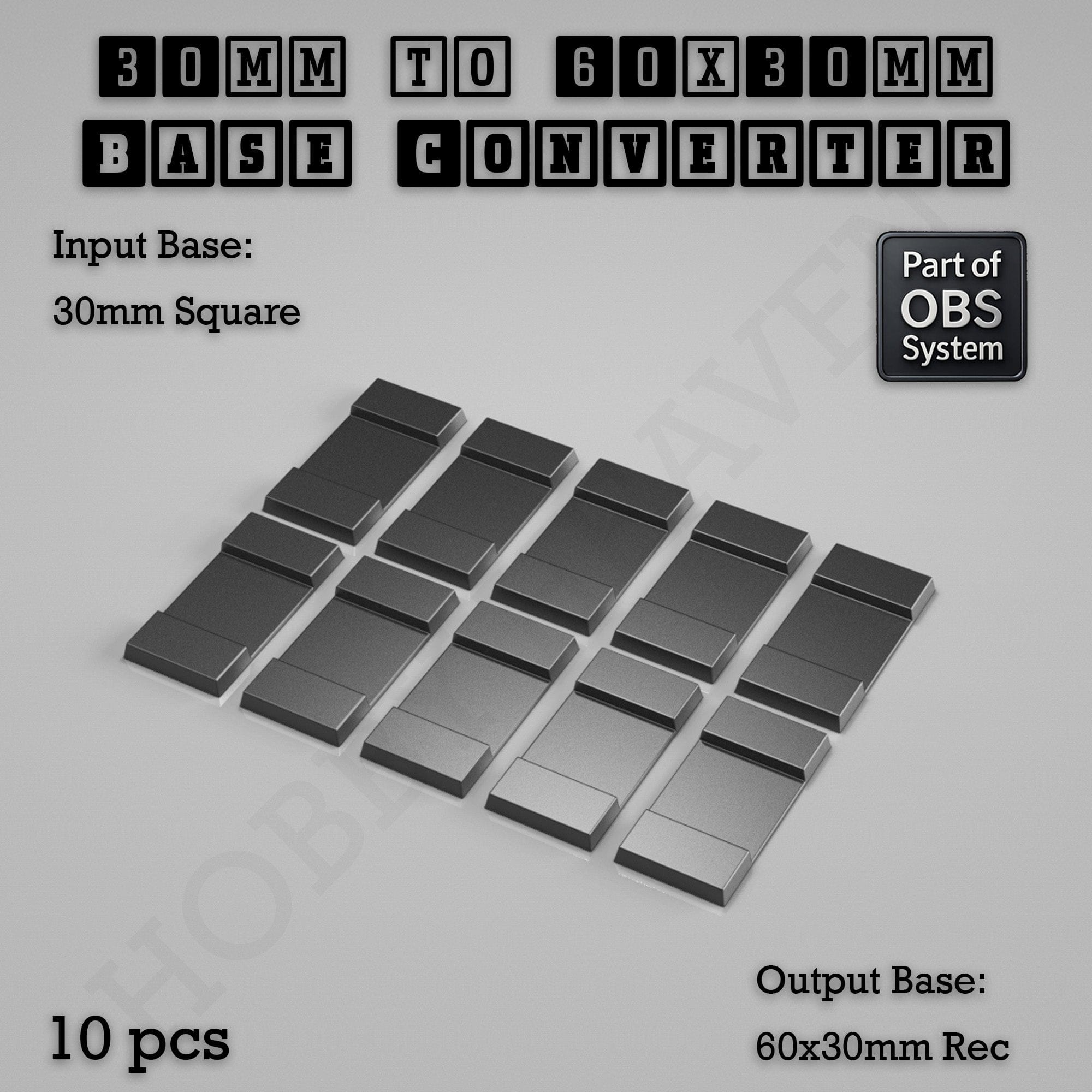 Base Square to Rectangle Bases Size Converters 3d Print Full Range
