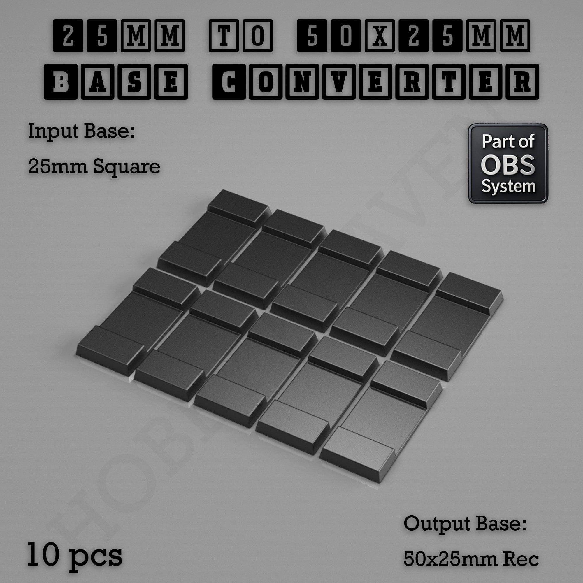 Base Square to Rectangle Bases Size Converters 3d Print Full Range