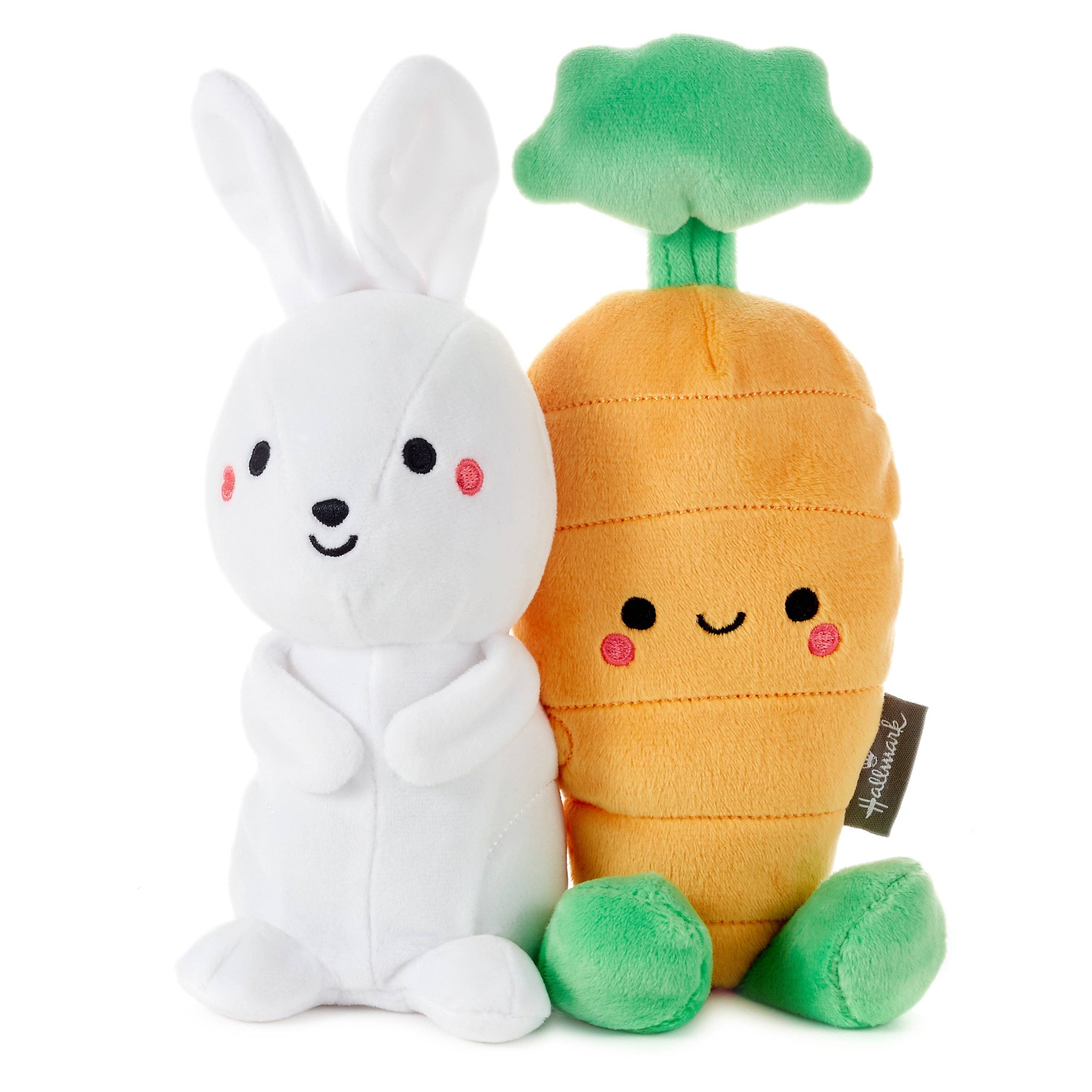 Hallmark Plushie Better Together Bunny & Carrot Magnetic Soft Toy Pair