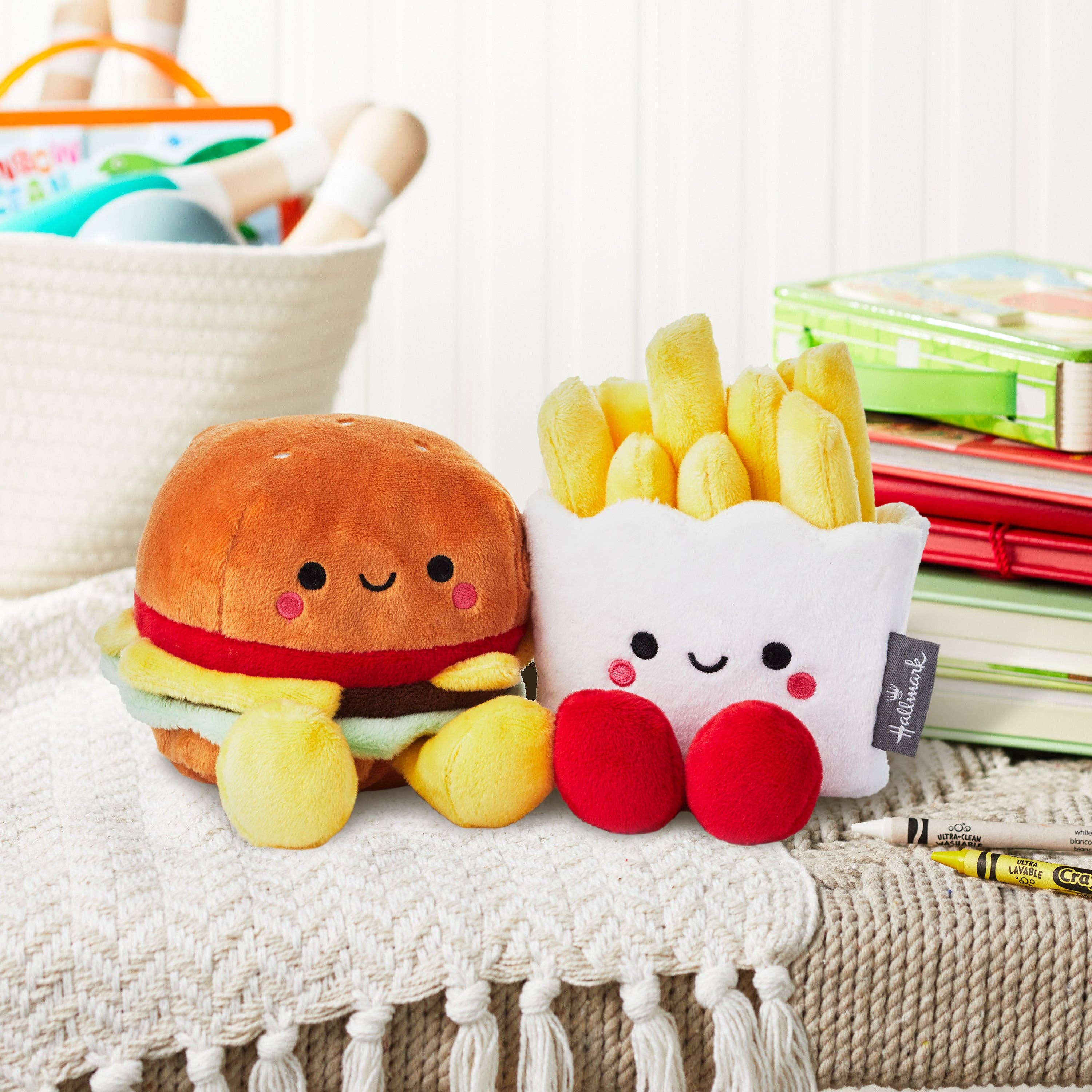Hallmark Plushie Better Together Burger & Fries Magnetic Soft Toy Pair