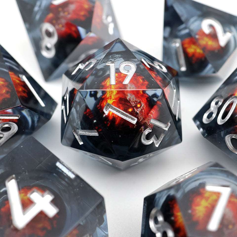 Blazing Skull | Moving Core | 7 Piece Set - DICE