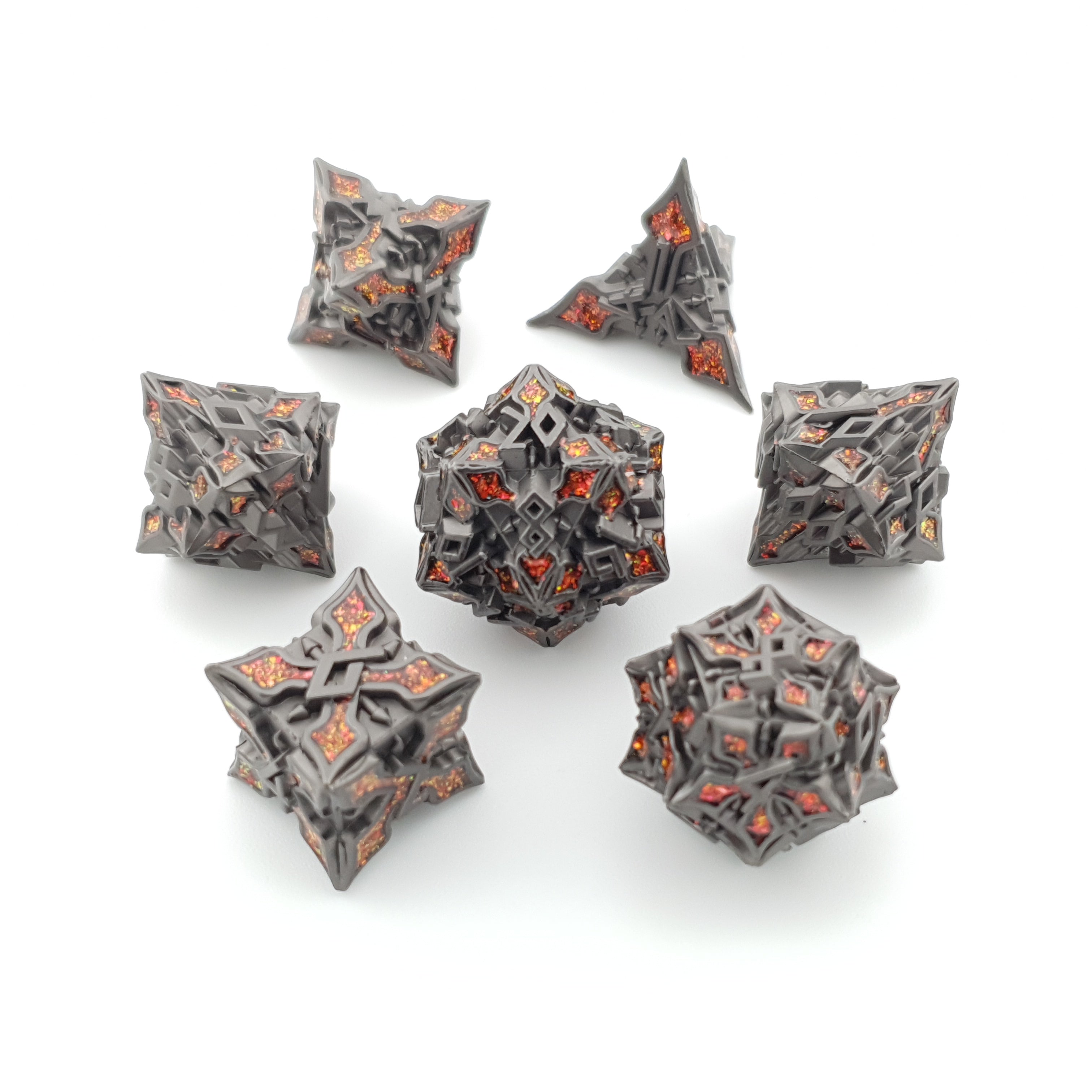Bloodwood Relic | Solid Metal Dice | 7 Piece Set - DICE