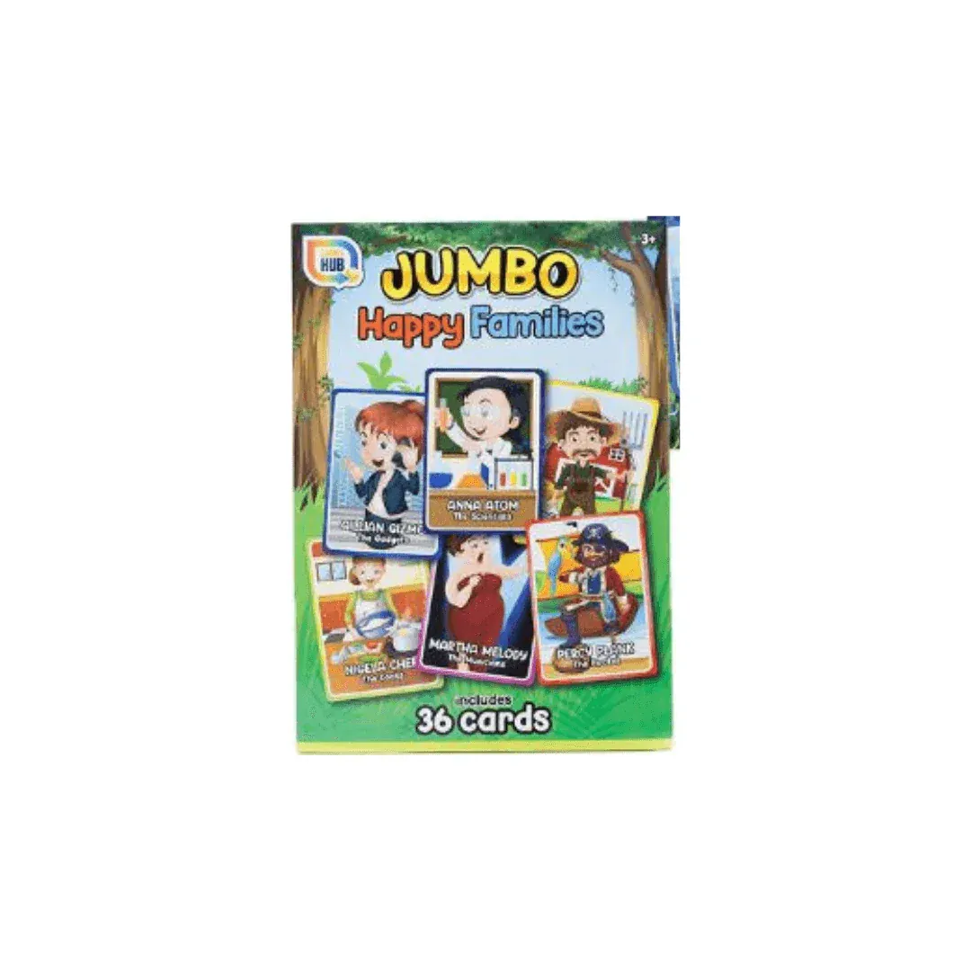 Blue Rain Activity Store Card Games Happy Families Card Game - Large A4