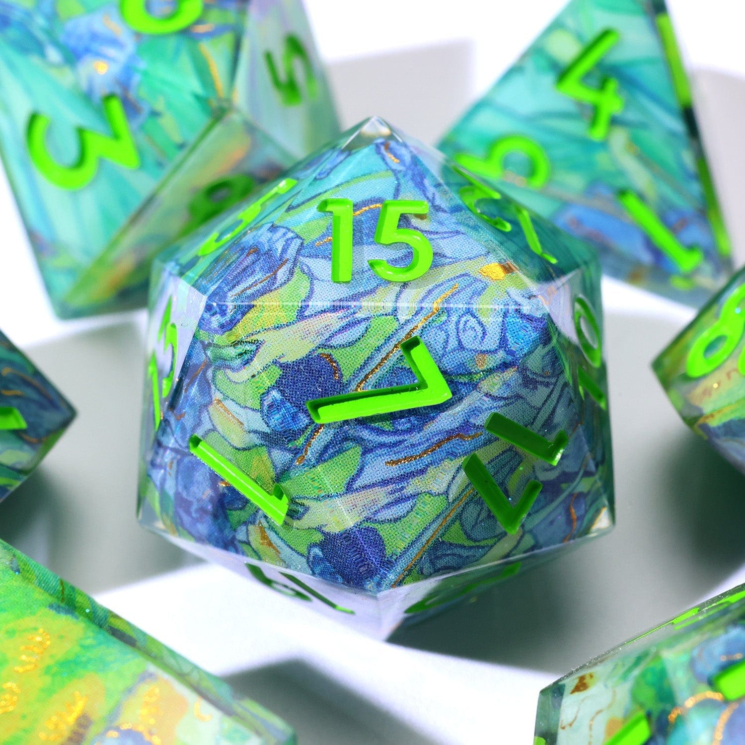 Tabletop Dominion DICE Bluemorn Grove | Art Core Dice | 7 Piece Set