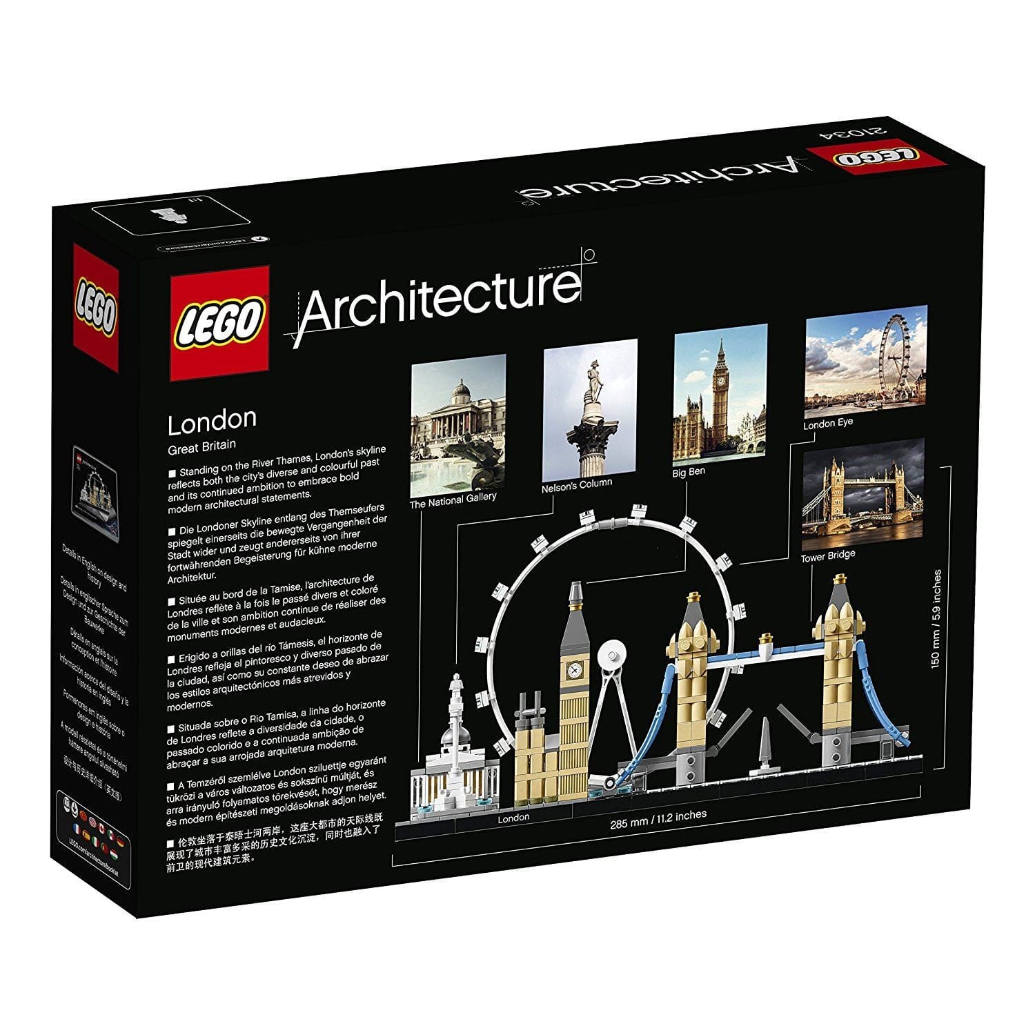Toys & Games > Toys > Construction Toys > Interlocking Blocks > LEGO > Architecture Lego Architecture 21034 London Skyline Model Kit for Ages 12 and Up 5702015865333