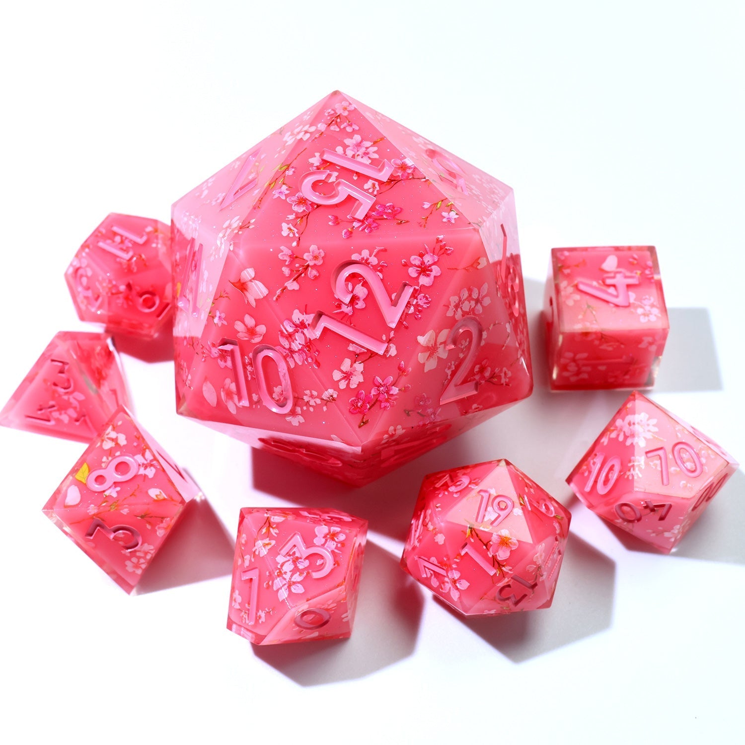 Candied Blossom | 50mm D20 | Oversized Art Core Dice - DICE