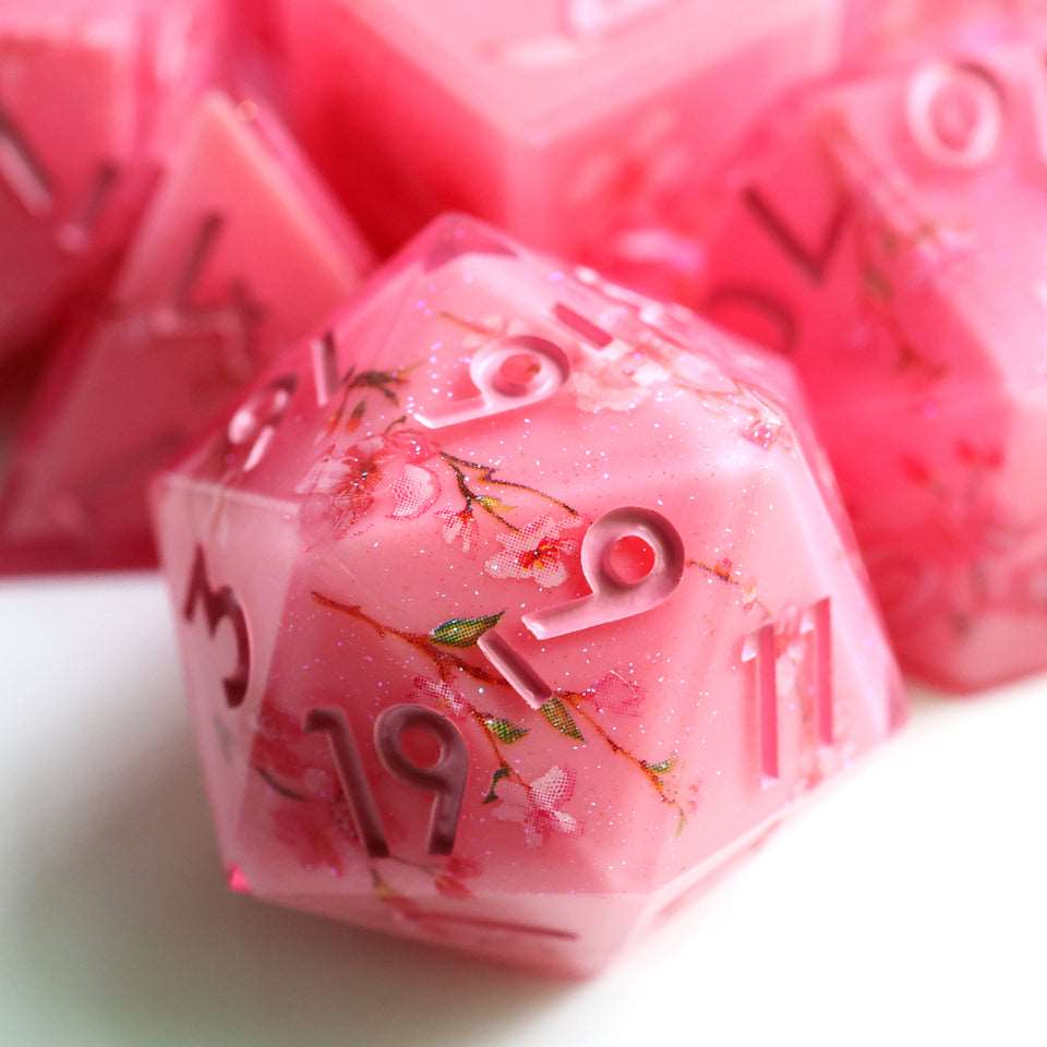 Tabletop Dominion DICE Candied Blossom | Art Core Dice| 7 Piece Set