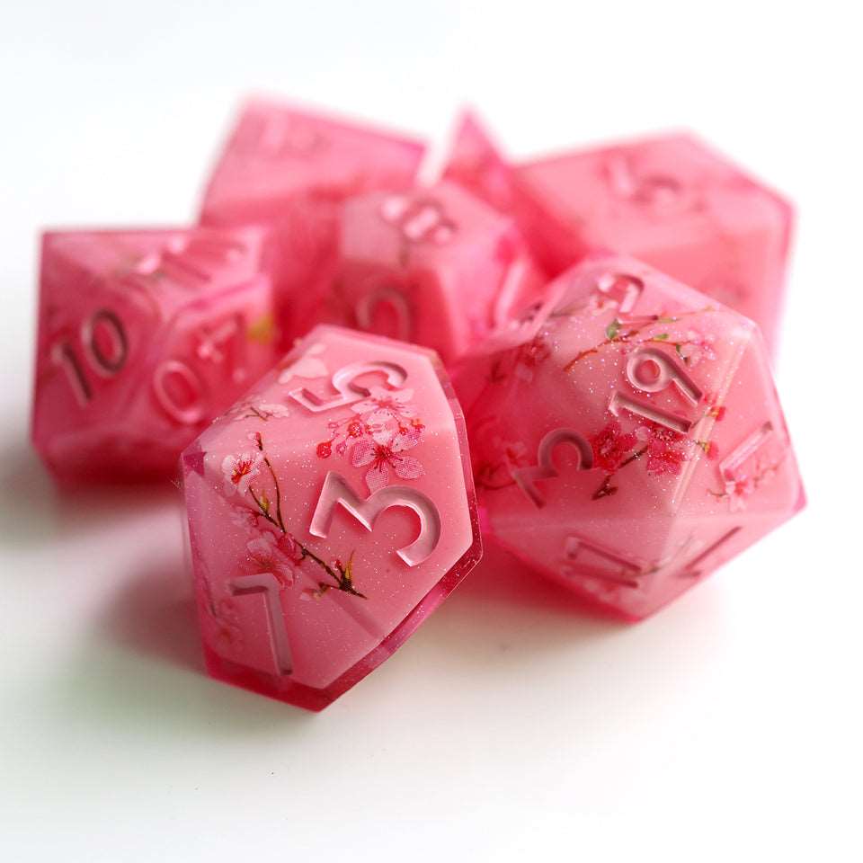 Tabletop Dominion DICE Candied Blossom | Art Core Dice| 7 Piece Set