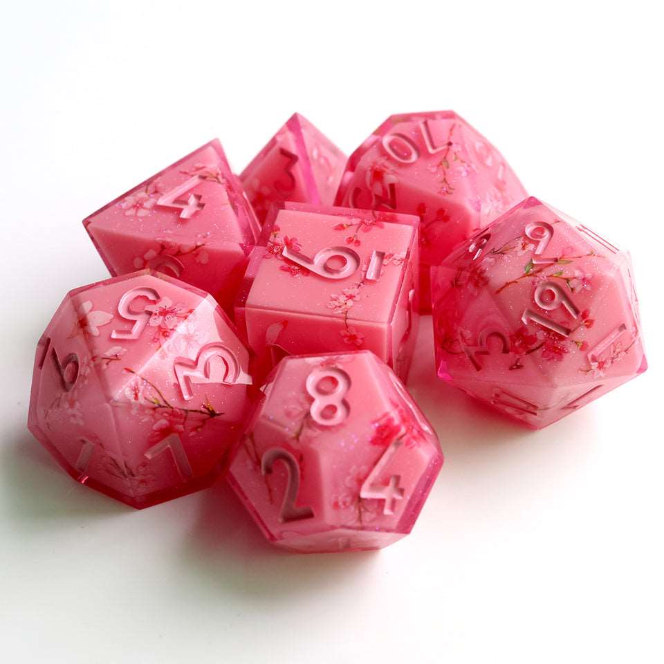 Tabletop Dominion DICE Candied Blossom | Art Core Dice| 7 Piece Set