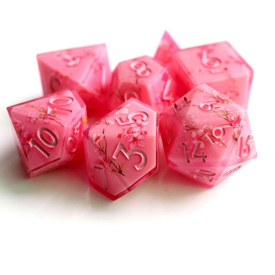 Tabletop Dominion DICE Candied Blossom | Art Core Dice| 7 Piece Set