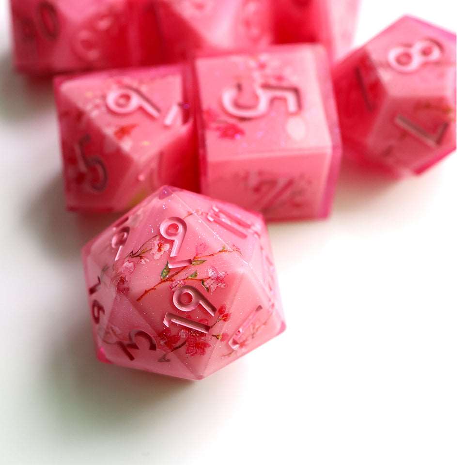 Tabletop Dominion DICE Candied Blossom | Art Core Dice| 7 Piece Set
