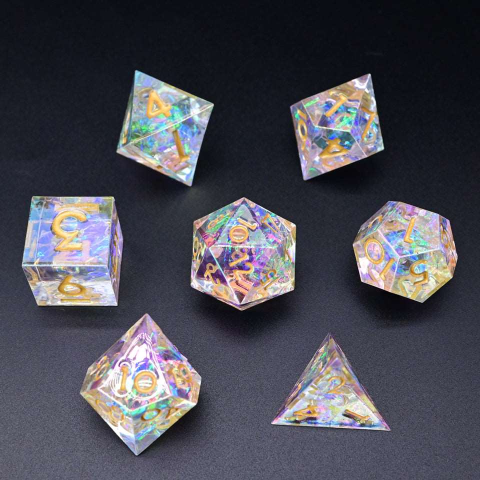 Candy Wrapper | Sharp Edge Dice | 7 Piece Set - DICE