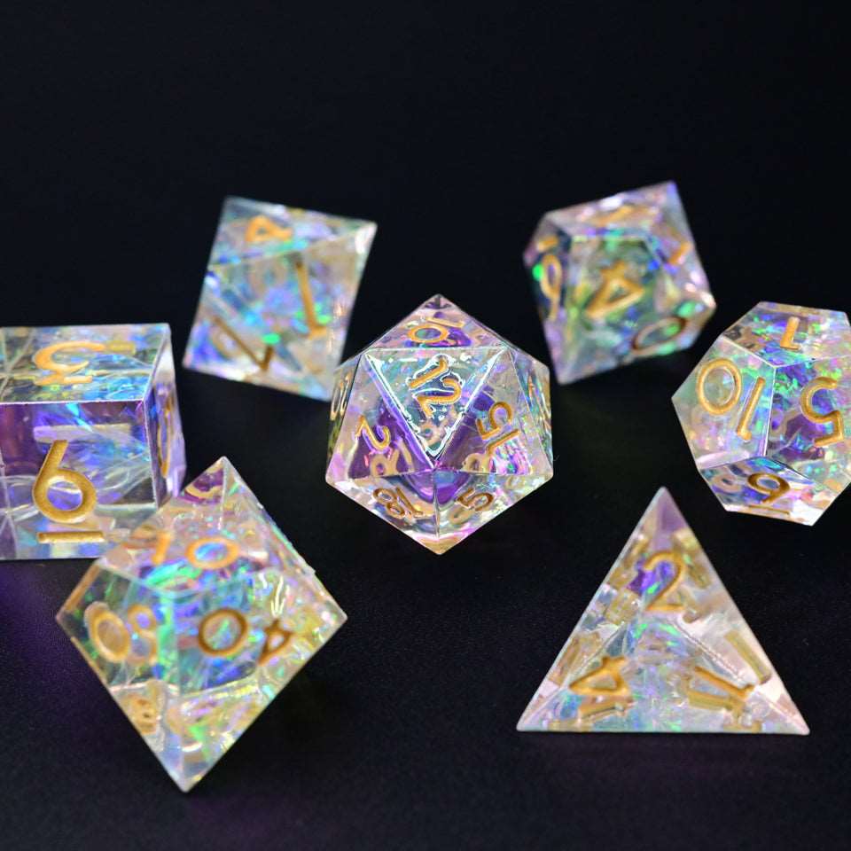 Candy Wrapper | Sharp Edge Dice | 7 Piece Set - DICE