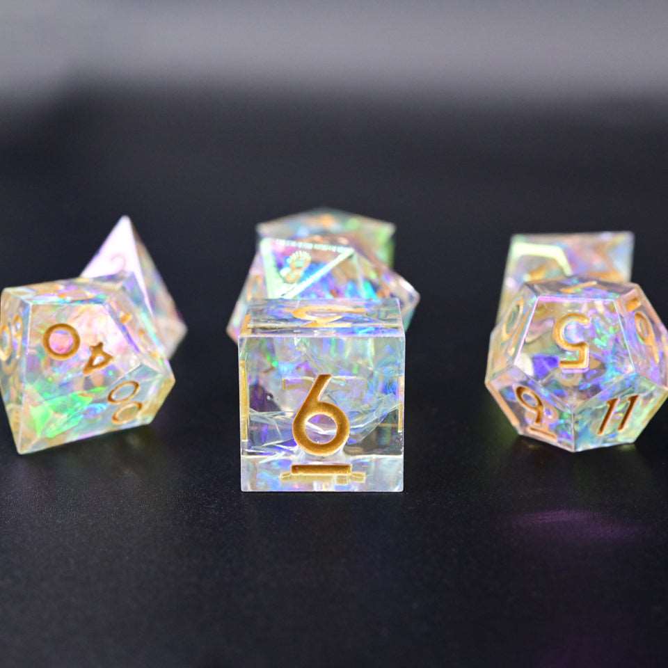 Candy Wrapper | Sharp Edge Dice | 7 Piece Set - DICE