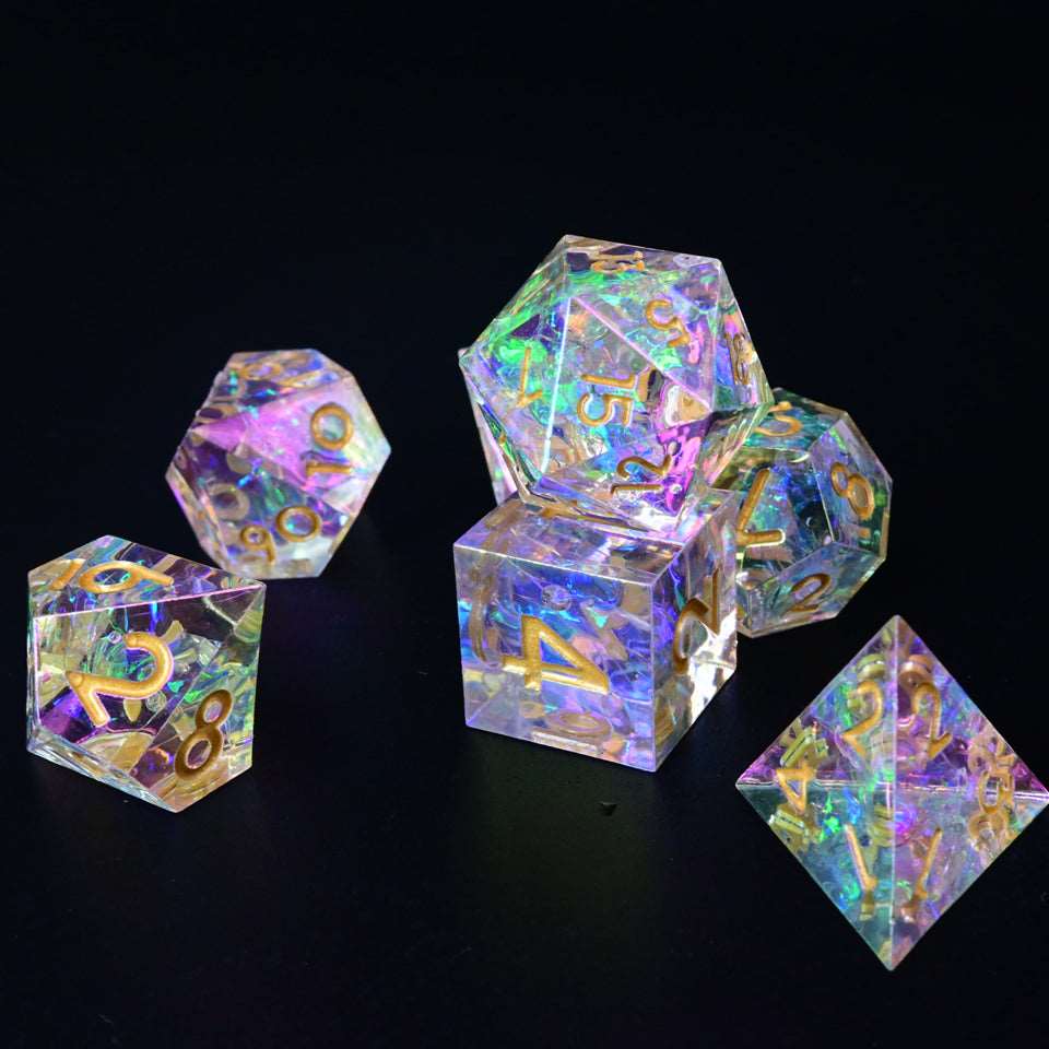 Candy Wrapper | Sharp Edge Dice | 7 Piece Set - DICE