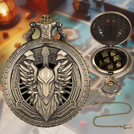 Celestial Champion | Pocket Watch Case | Ancient Gold - Pocket Watch