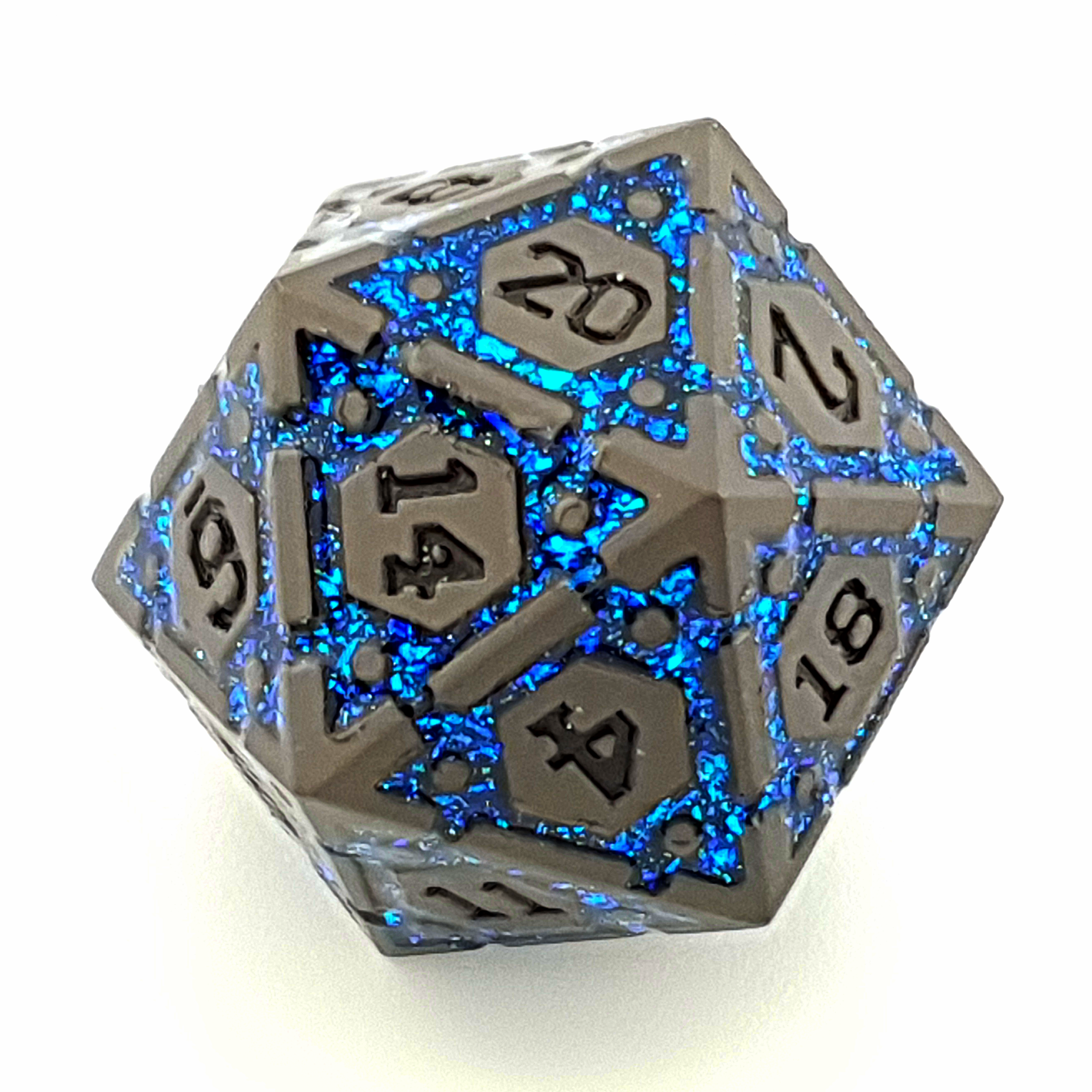 Cerulean Sigil | Solid Metal Dice | 7 Piece Set - DICE