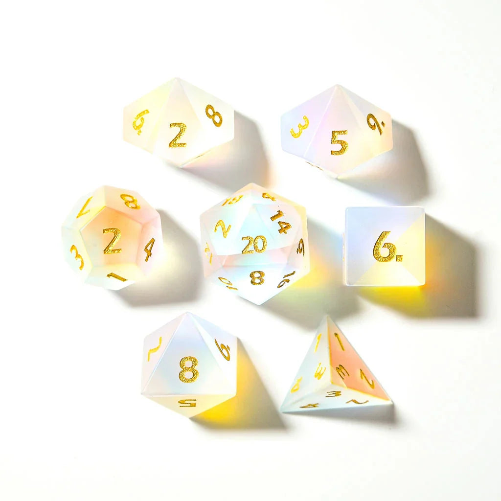Chromatic Haze | Matte Dichroic Glass | 7 Piece Set - DICE