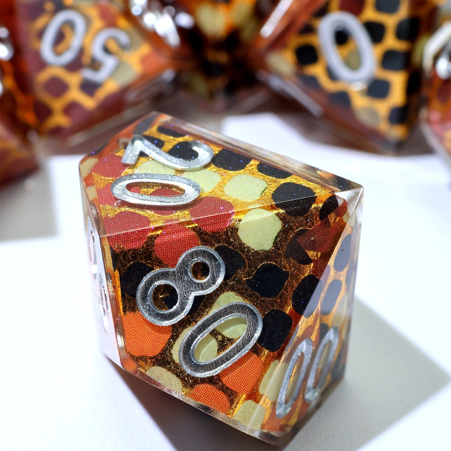 Tabletop Dominion DICE Cindercoil | Art Core Dice | 7 Piece Set