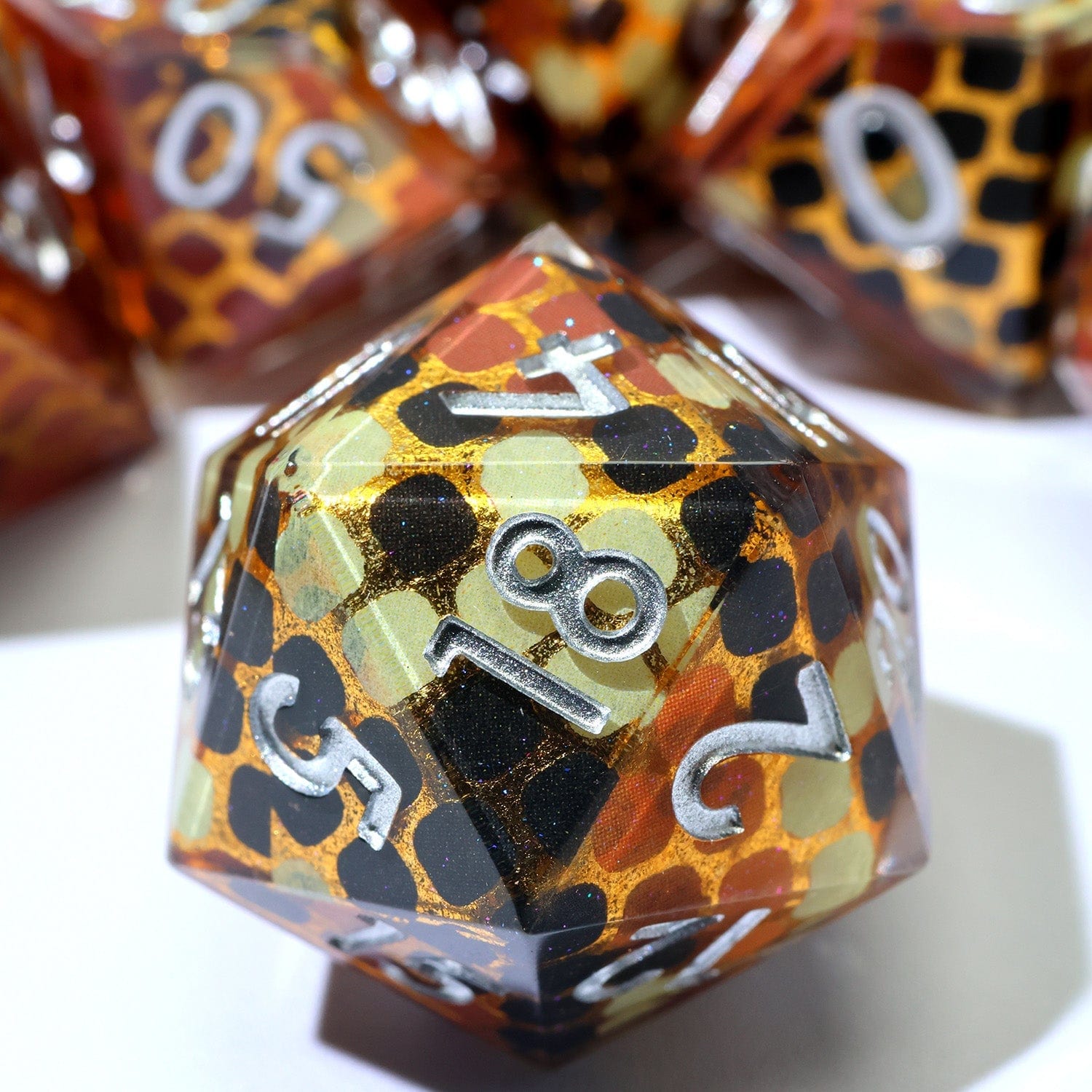 Tabletop Dominion DICE Cindercoil | Art Core Dice | 7 Piece Set