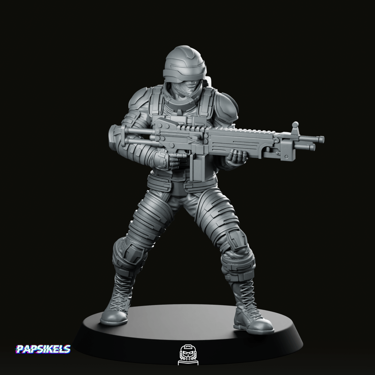 We Print Miniatures Science Fiction Cobra Army Saw Viper Heavy Machinegunner 3 Miniature