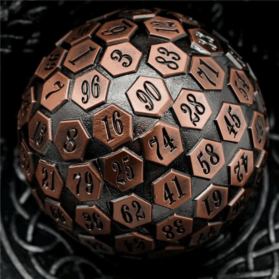 Tabletop Dominion DICE Copper Oracle | 45mm D100 | Metal