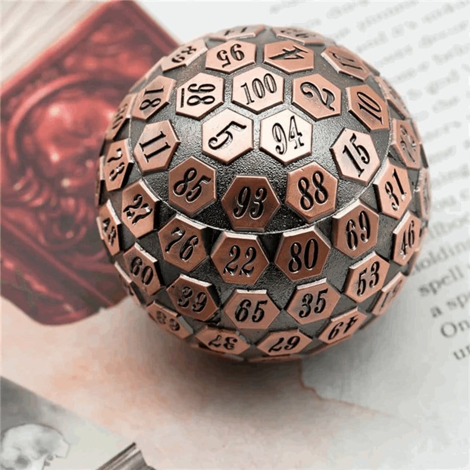 Tabletop Dominion DICE Copper Oracle | 45mm D100 | Metal